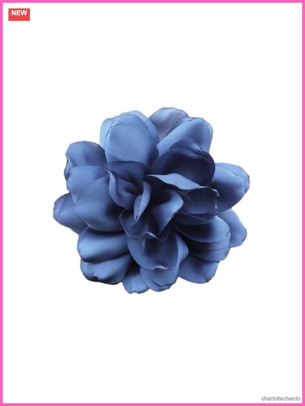 Large Camellia Satin Fabric Flower Brooch Hairpin 2-in-1 Women's Metal Clip